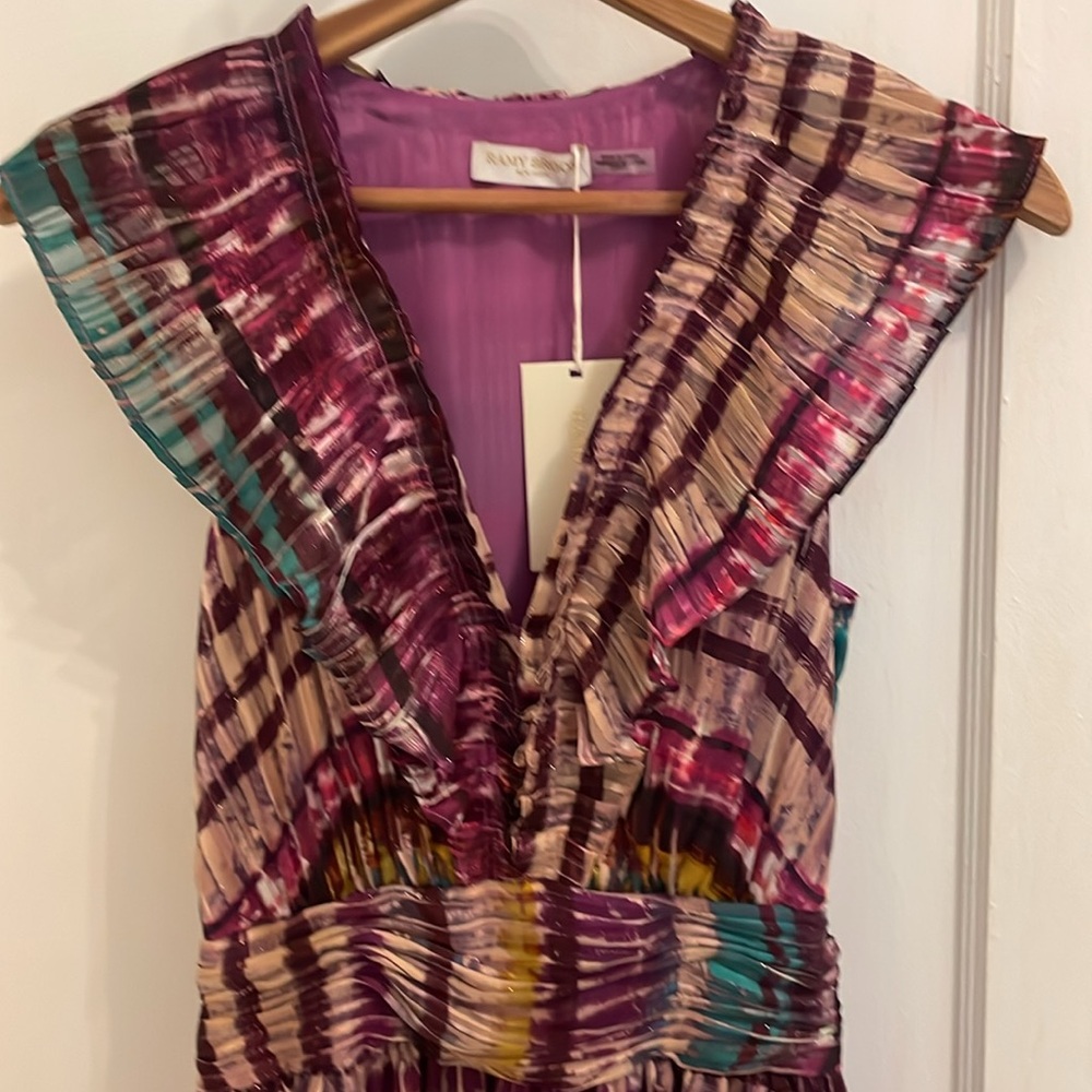 New Ramy Brook Harrison Sangria Stripe Midi Dress size XXS - Picture 6 of 16